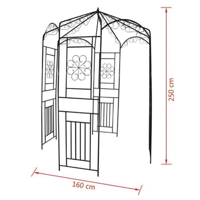 Magnífico y lujoso arco de jardín para plantas trepadoras y rosales - 160 cm ☺6899