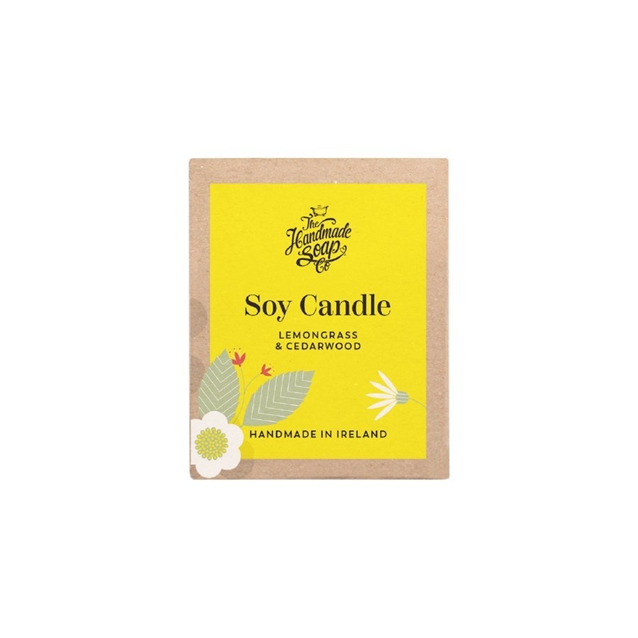 Roku darbs ziepju svece ar citronzāles un ciedra aromātu – 210 g