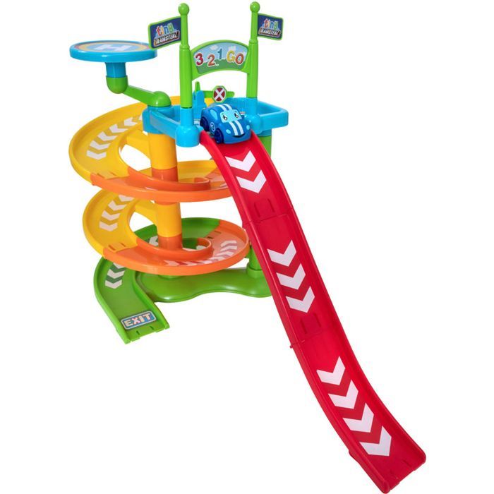 Circuit - Teamsterz - Tiny Teamsterz Raceway - 1 Voiture - Couleurs vives - Pour enfants 1er âge