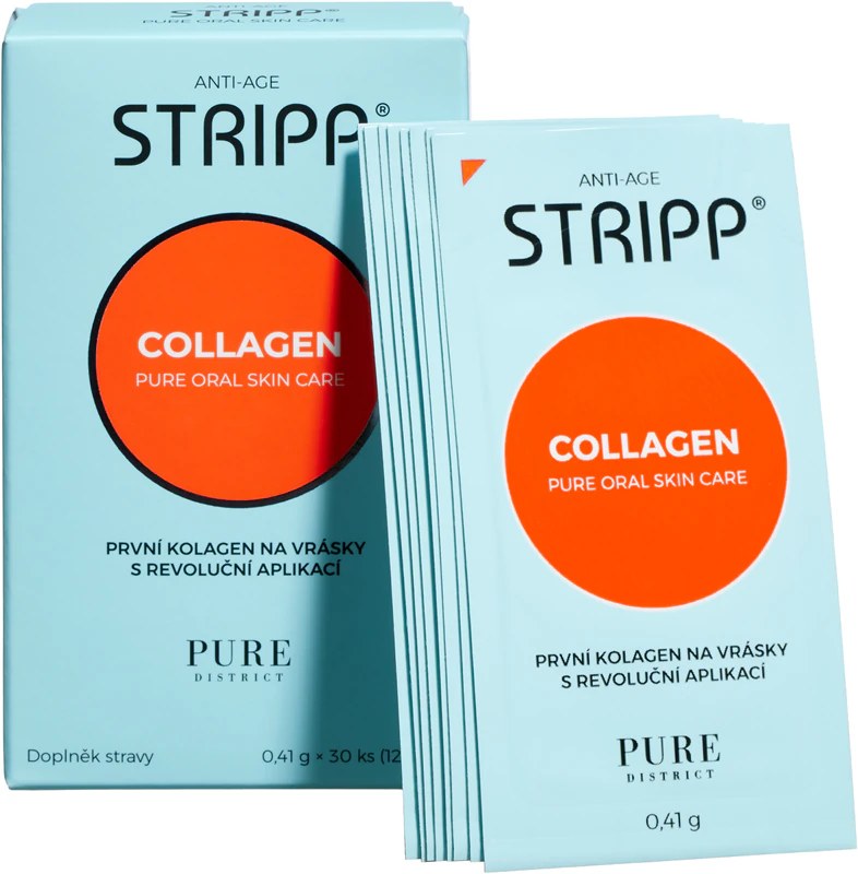 Výživový doplnok Pure District STRIPP® Collagen, orodispergovateľný kolagén