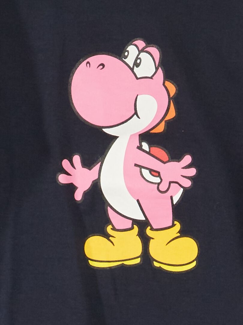 Koszulka z długim rękawem z nadrukiem Super Mario – niebieska