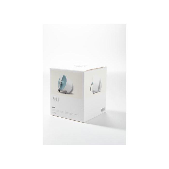 Caixa de Som Bluetooth Portátil POUT EARS1 com Mini Ventilador, Sem Fio, Bateria de Longa Duração, Azul