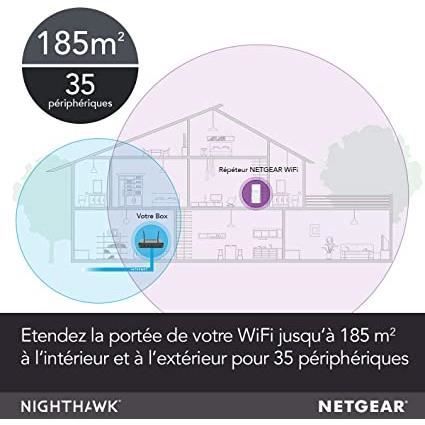 Repetidor Wi-Fi Mesh NETGEAR EX7300 - AC2200 - 2,2 Gbps - Roaming Inteligente