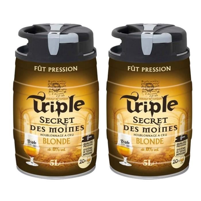 Triple Secret des Moines Blonde - Mini barril de cerveza rubia - 2 x 5L