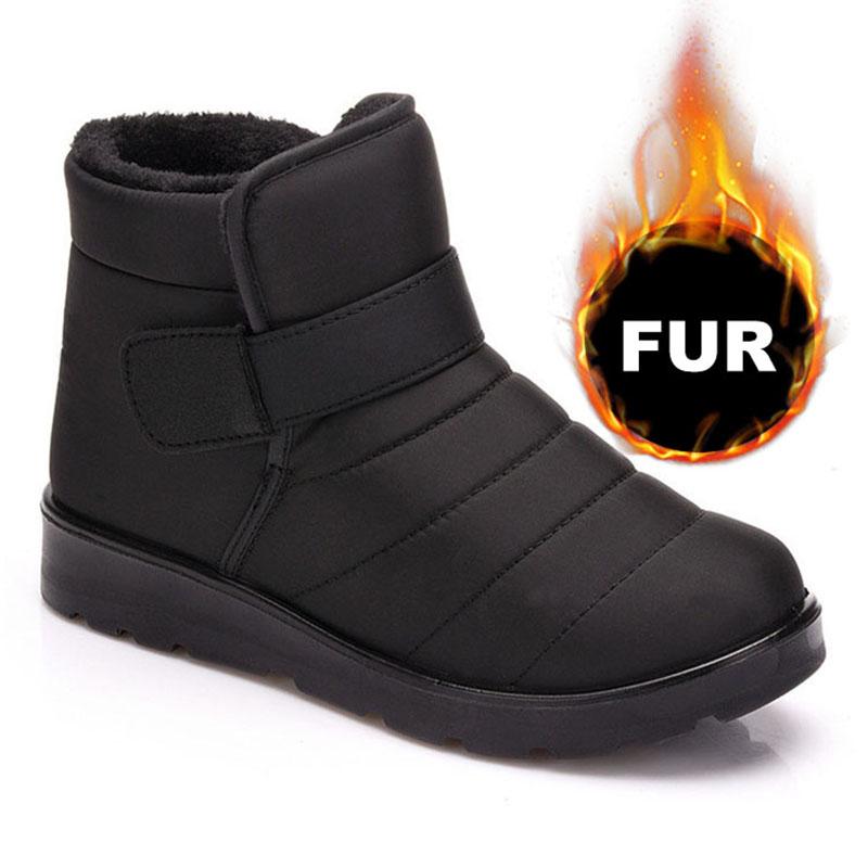 Wodoodporne buty zimowe dla kobiet Ciepłe futrzane pluszowe buty zimowe Śniegowce Lover obuwie damskie botas hombre Plus Size 48