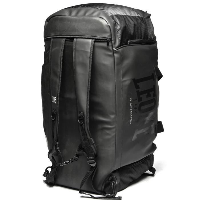 Sac de sport - LEONE 1947 - Black Edition - 70 litres - Imperméable - Convertible en sac à dos