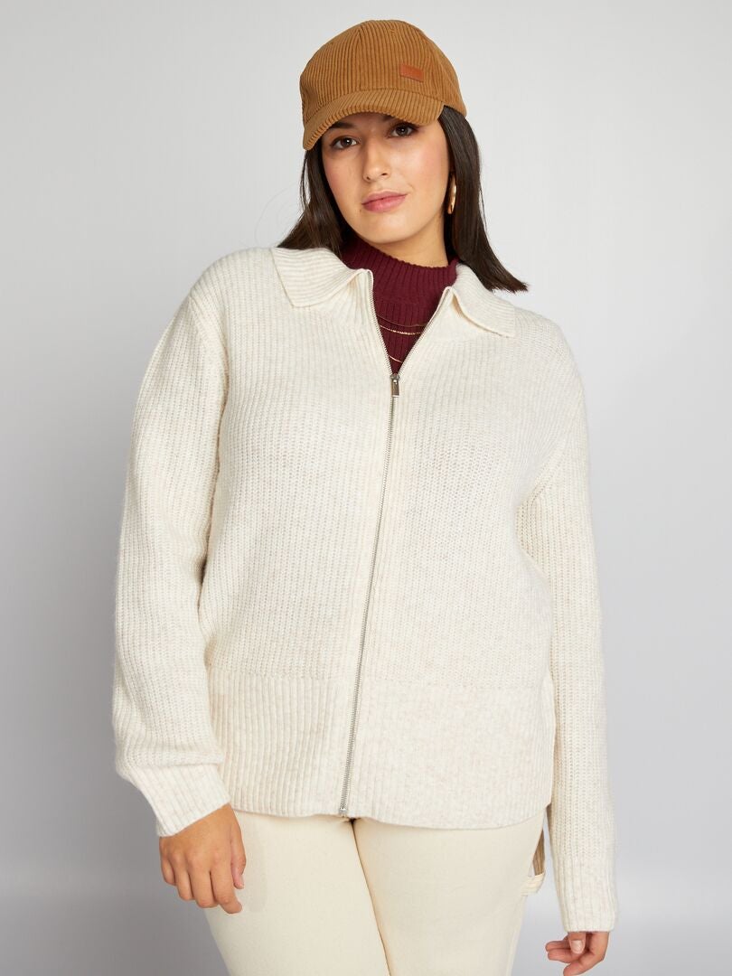 Gebreid vest - BEIGE