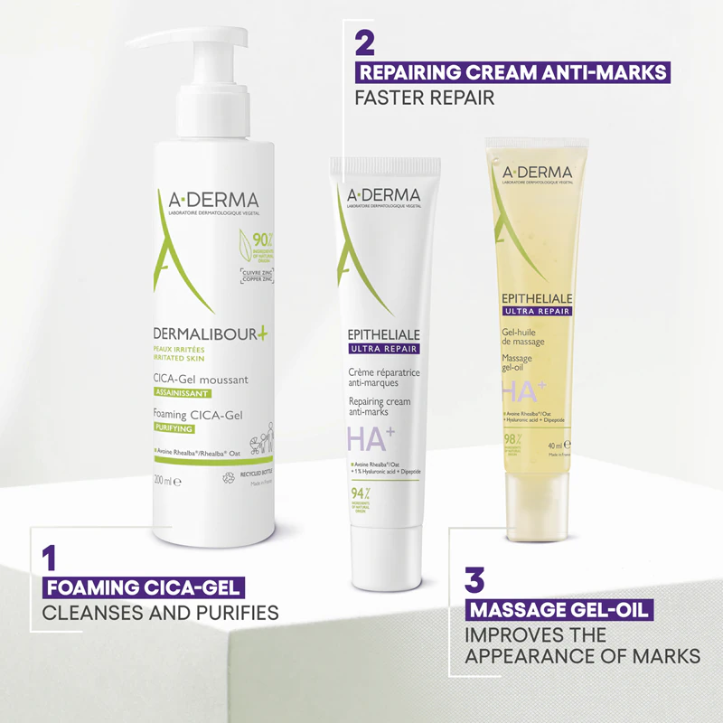 A-Derma Epitheliale AH Ultra Repair Creme Reparador Anti-Marcas para pele irritada
