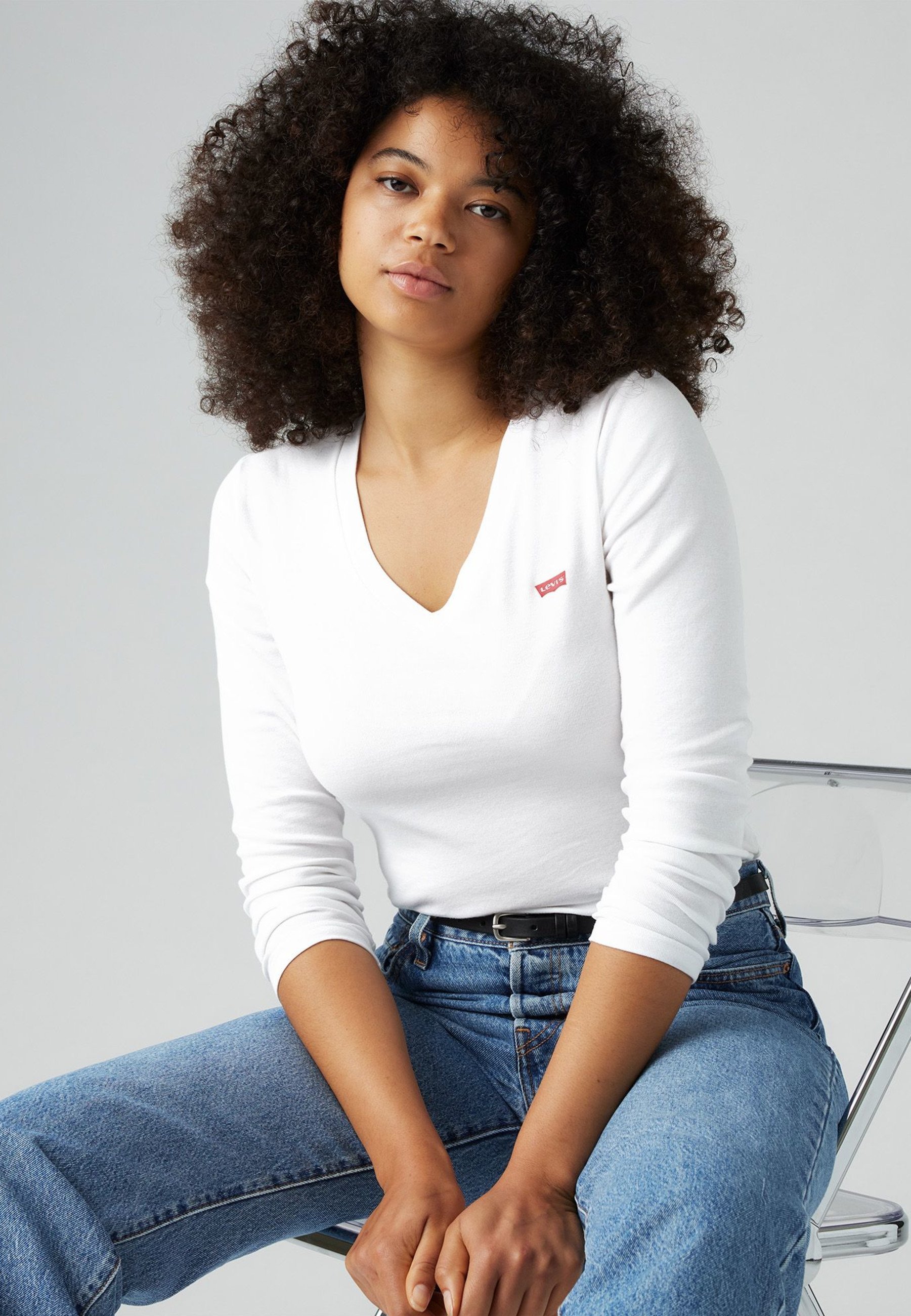 Levi's® ESSENTIAL - Maglia a maniche lunghe - bianca