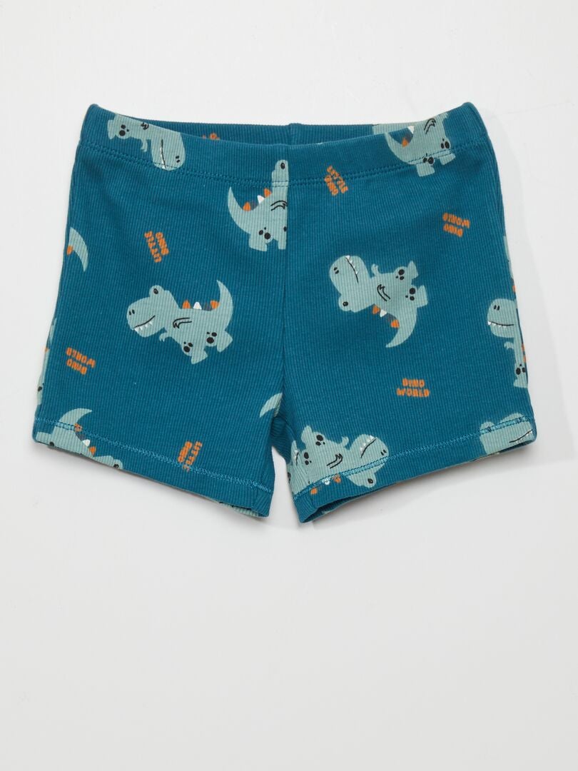 Completo pigiama t-shirt + shorts - 2 pezzi - VERDE