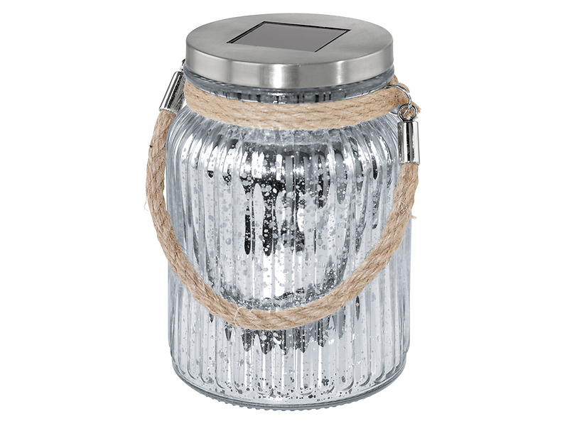 Lampa solarna Słój LED transparentna