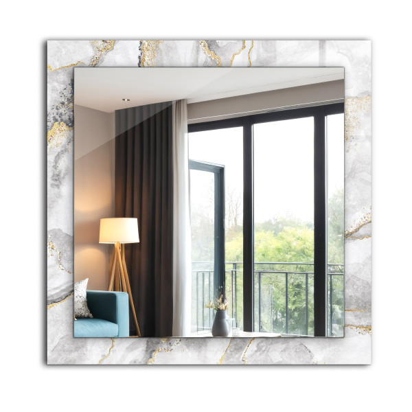 Dekoracyjne lustro z ramą Marmur z żyłkami 60x60 cm