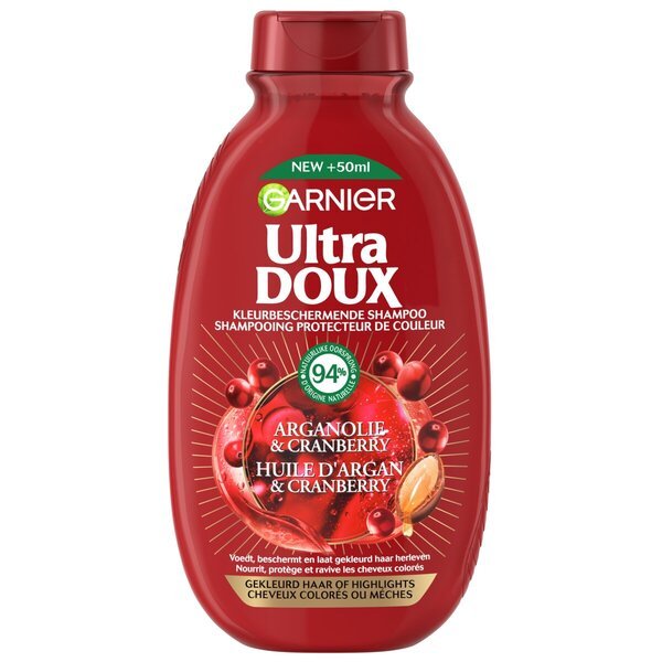 Garnier Ultra Doux - Šampón - Arganový olej a brusnica - Farbené vlasy alebo Mèches<br>300ml