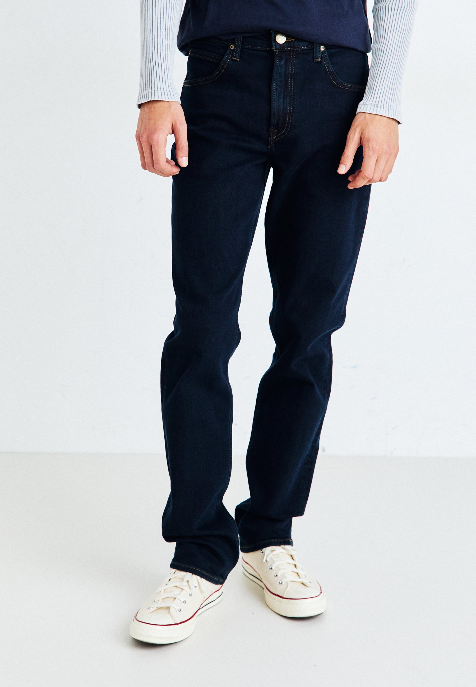 Lee BROOKLYN - Rechte jeans - blauwzwart