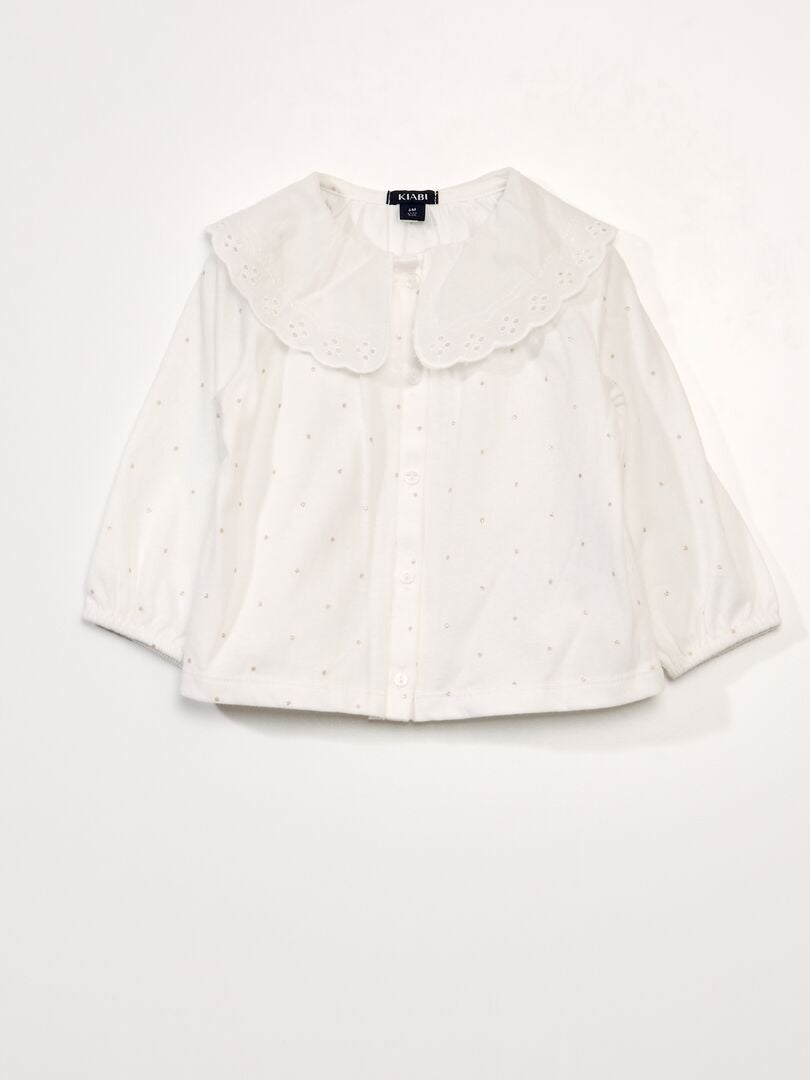 3-delige set: T-shirt, legging en vest - WIT