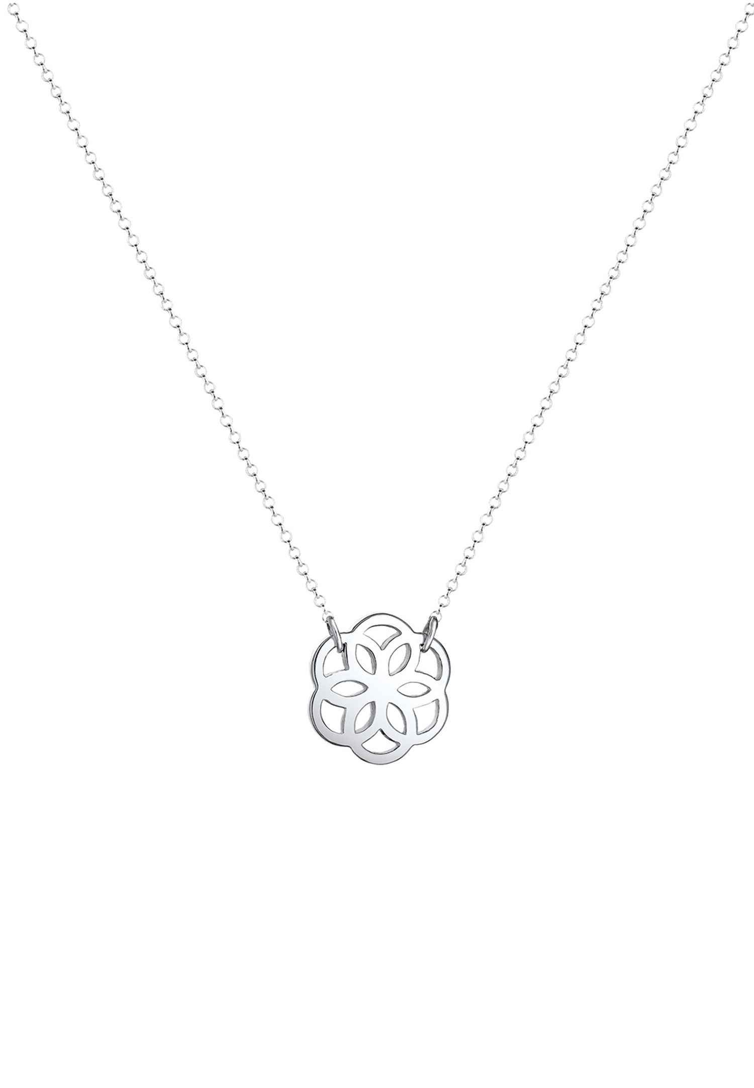Elli Femme Fleur Floral - (925/1000) Argent