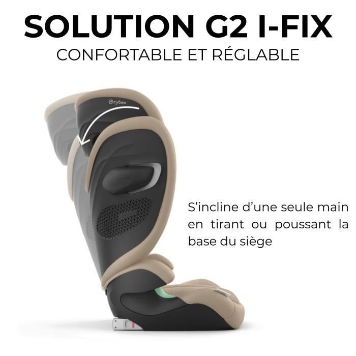 Silla de coche Cybex Gold Solution G2 I-FIX de 3 a 12 años - 15 a 50 kg - 100 a 150 cm Gris niebla | gris claro