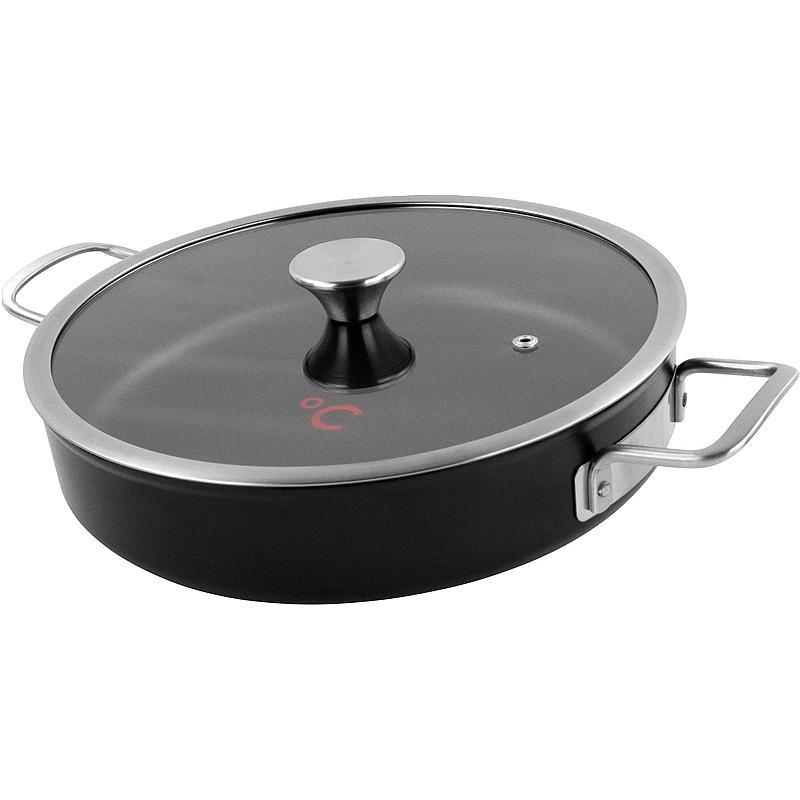 Cuisine Chef stegepande ø 28 cm lav med glaslåg Chef