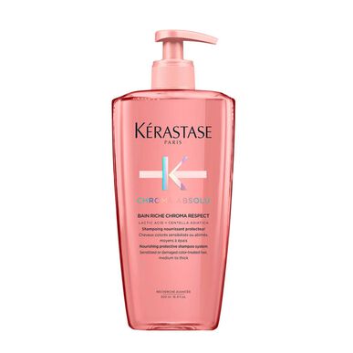 Kérastase Chroma Absolu Bain Riche Chroma Respect fuktighetsgivende sjampo for tykt, farget hår 500 ml