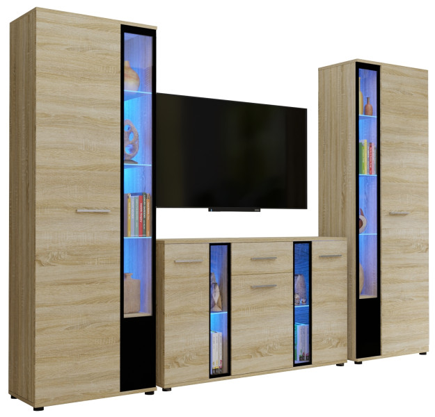 Meblościanka dąb sonoma CUBE XL