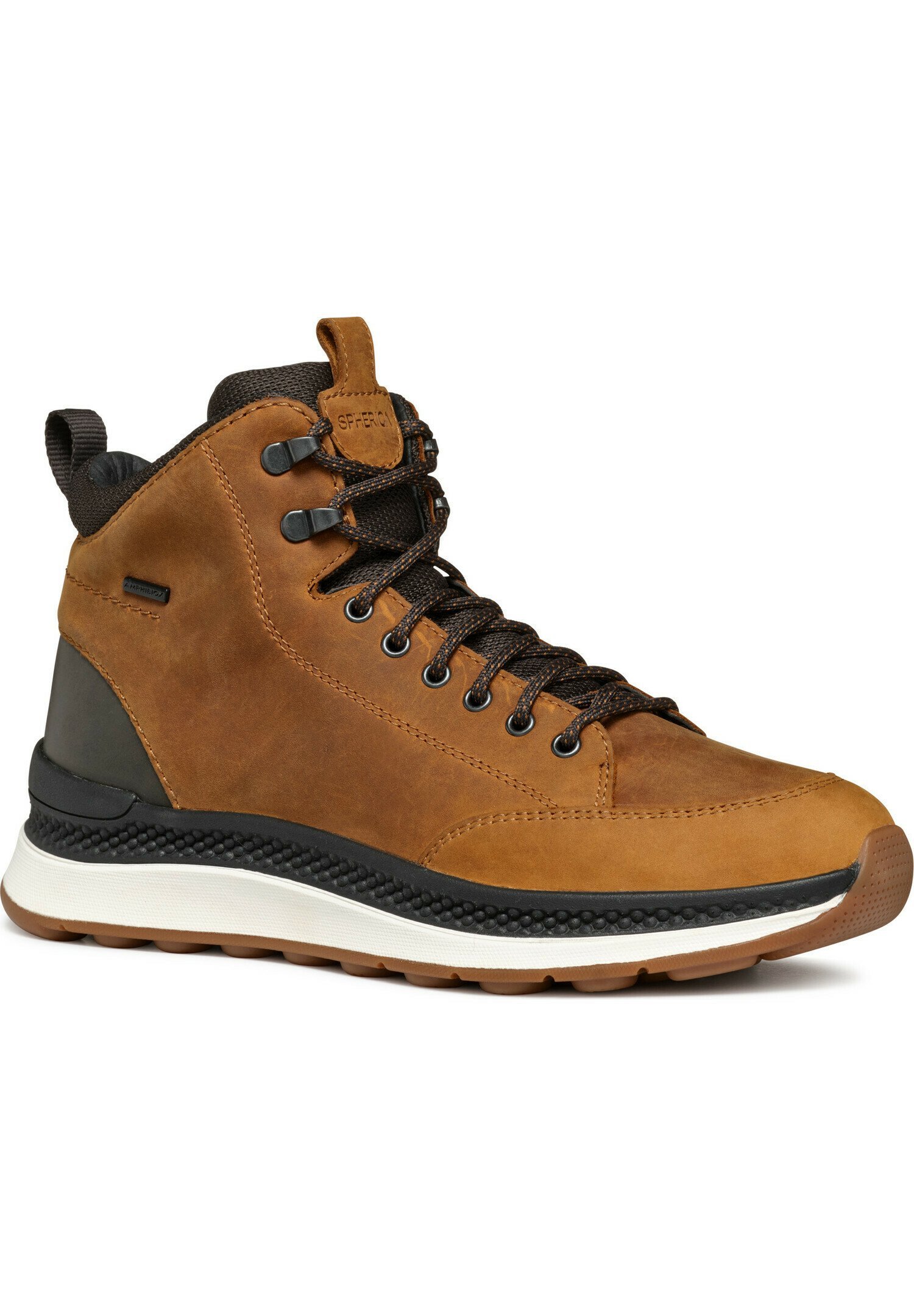 Geox SPHERICA ACTIF - Stivaletti stringati - ocra caffè scuro