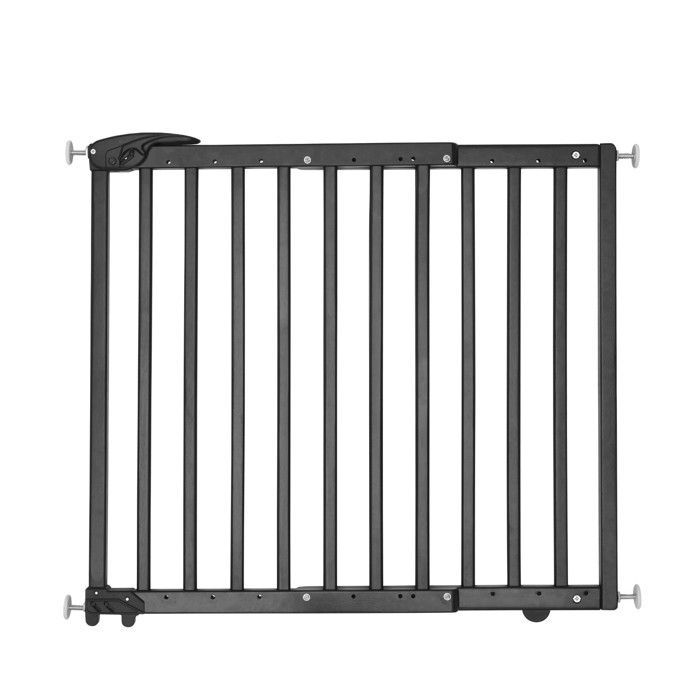 Badabulle Barrière de Sécurité Deco Pop - Barrière Extensible pour Ouverture de 63 à 106cm - Fixation Vis, Noir