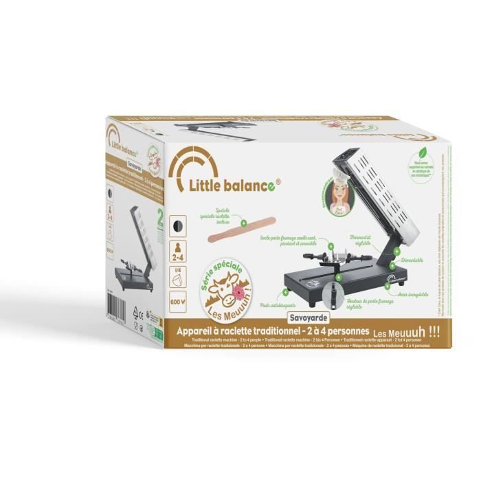 Parrilla para raclette LITTLE BALANCE - Savoyarde Quarter Wheel - Hasta 4 personas - Moo Design - 600W