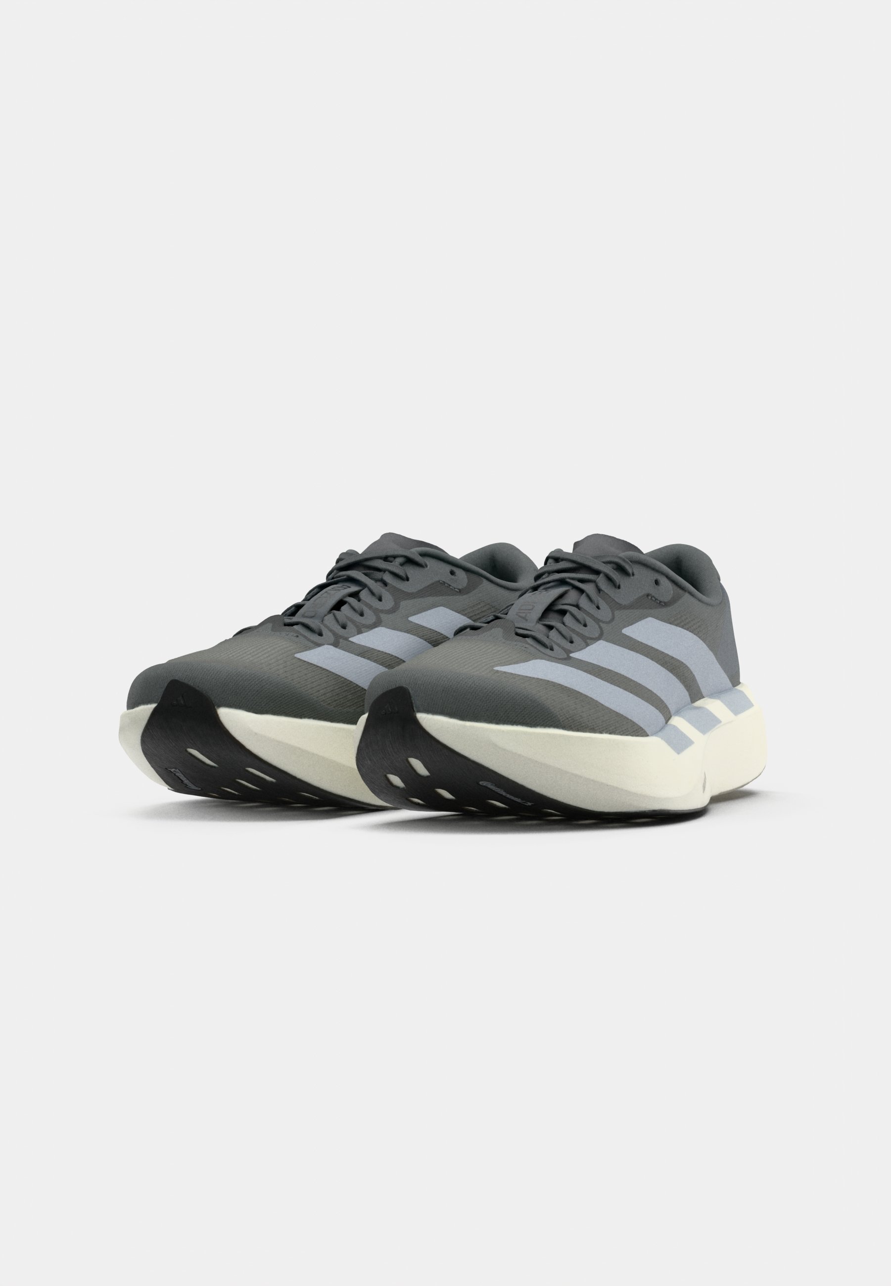 adidas Performance ADIZERO EVO SL - Maanteejooksujalatsid - hall nelja/hõbedane/must
