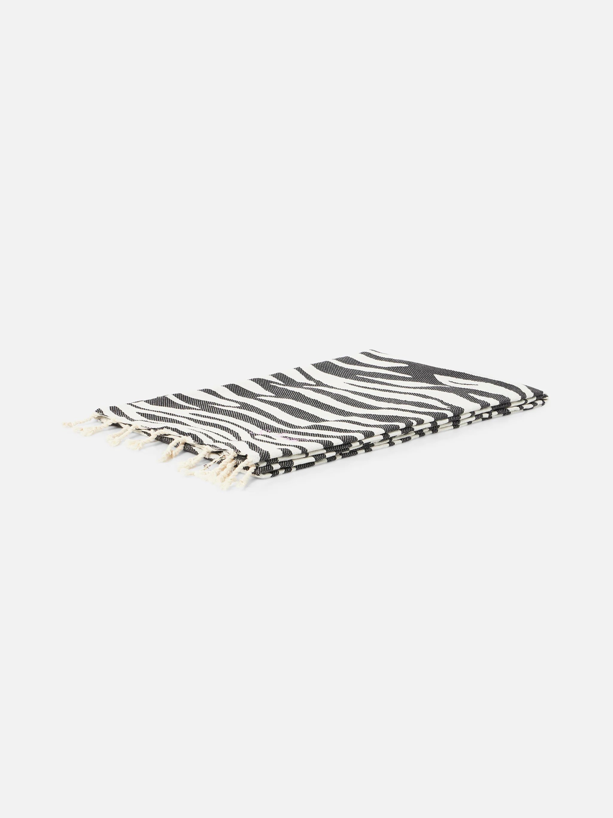 Foutas Strandtuch aus Baumwolle mit Zebra-Jacquard