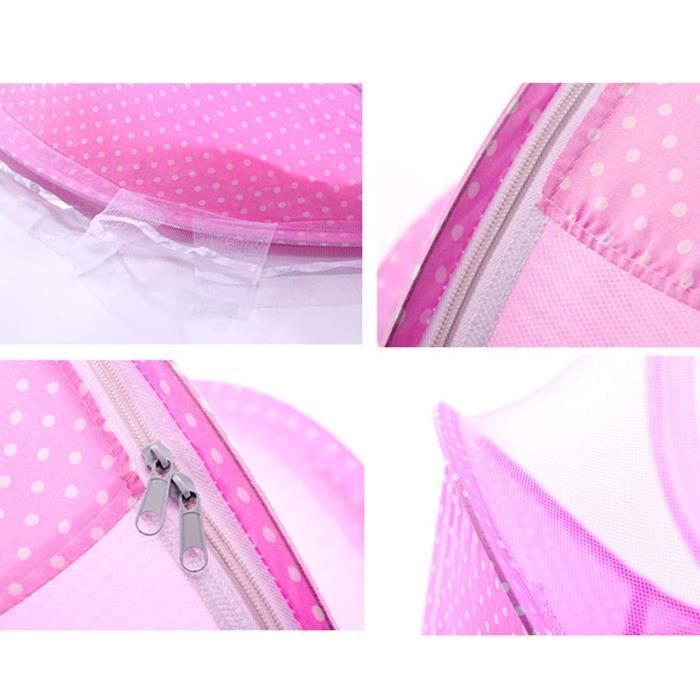 Cuna de bebé, cuna de viaje plegable, cuna de bebé con mosquitera, cama de viaje ligera con colchón grueso.