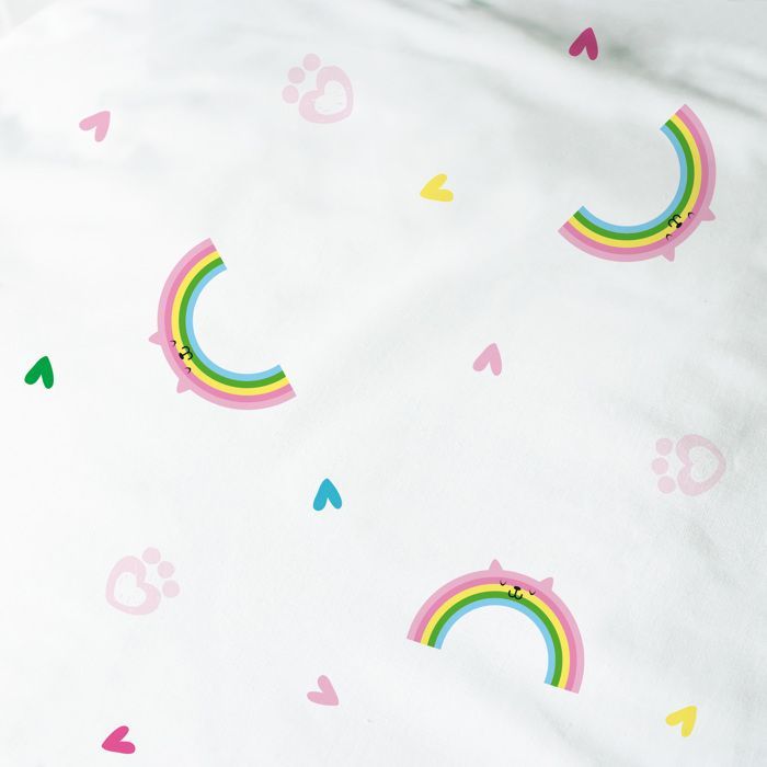 Juego de ropa de cama infantil 100% algodón - GABBY Y LA CASA MÁGICA DEL JARDÍN - Rosa - 140x200+63x63cm