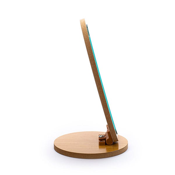 Botanisk rundt speil i tre | 1 stk