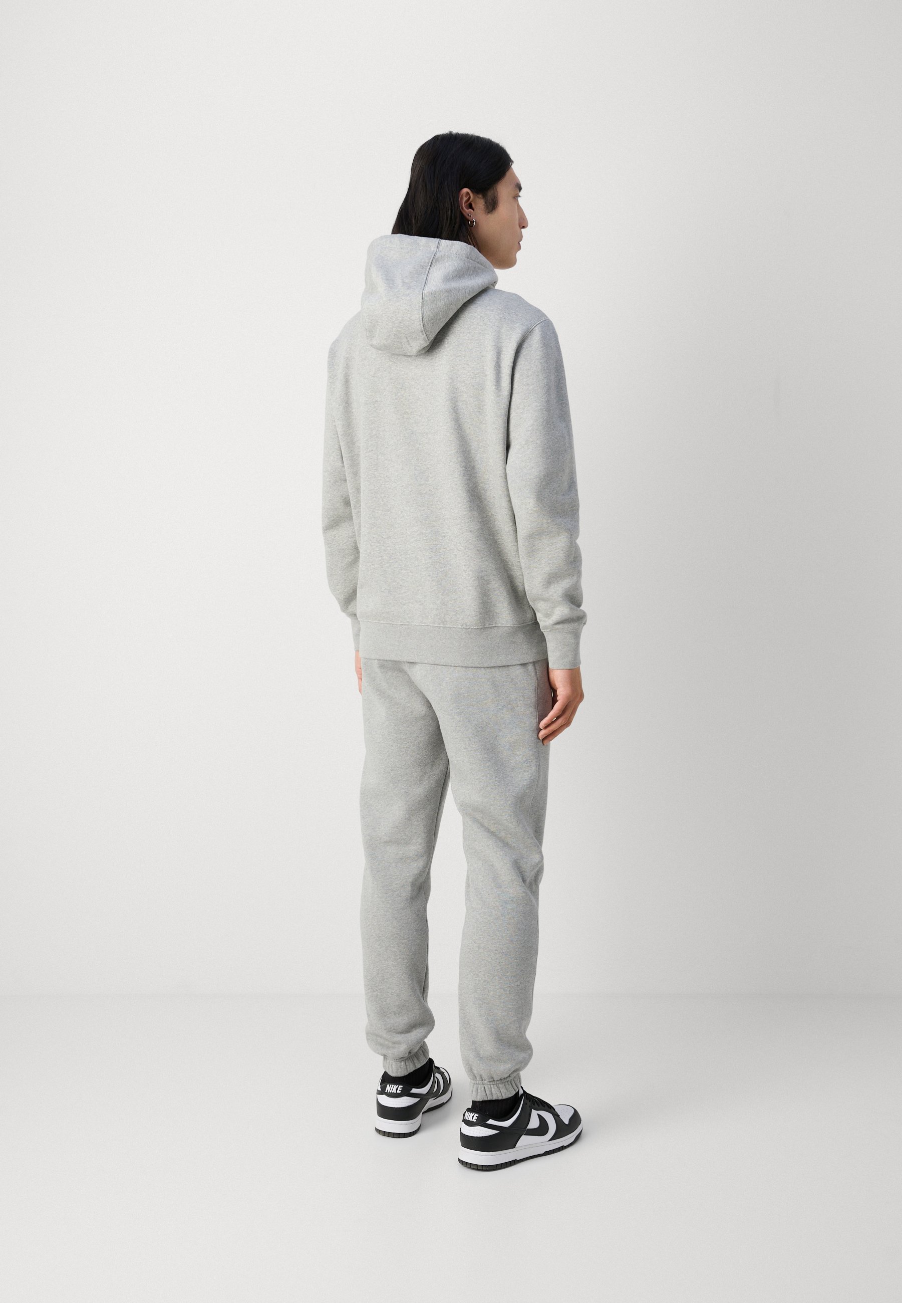 Felpa Nike Sportswear SPORTSWEAR CLUB FLEECE - grigio melange/argento opaco/bianco