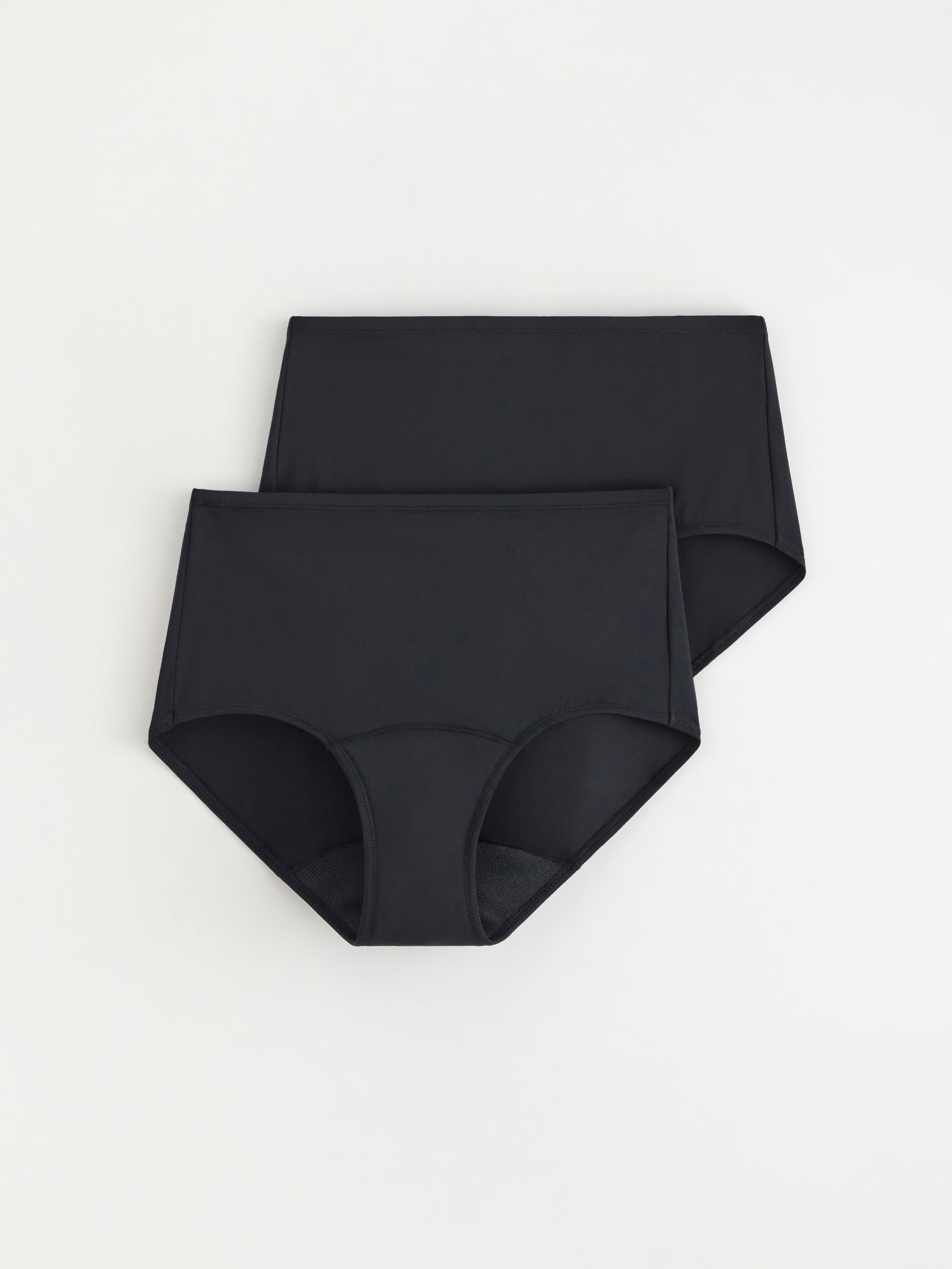 Balení 2 menstruačních kalhotek Basic – vysoký pas – Female Engineering Black