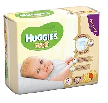 HUGGIES Baby Base luiers, maat 2 (3-6 kg), 24 stuks