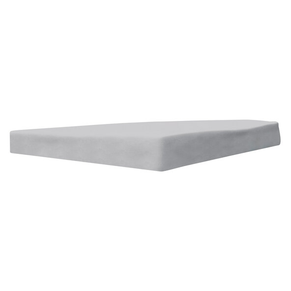 Σεντόνι με λάστιχο από ζέρσεϊ, 90-100 x 200 cm, γκρι