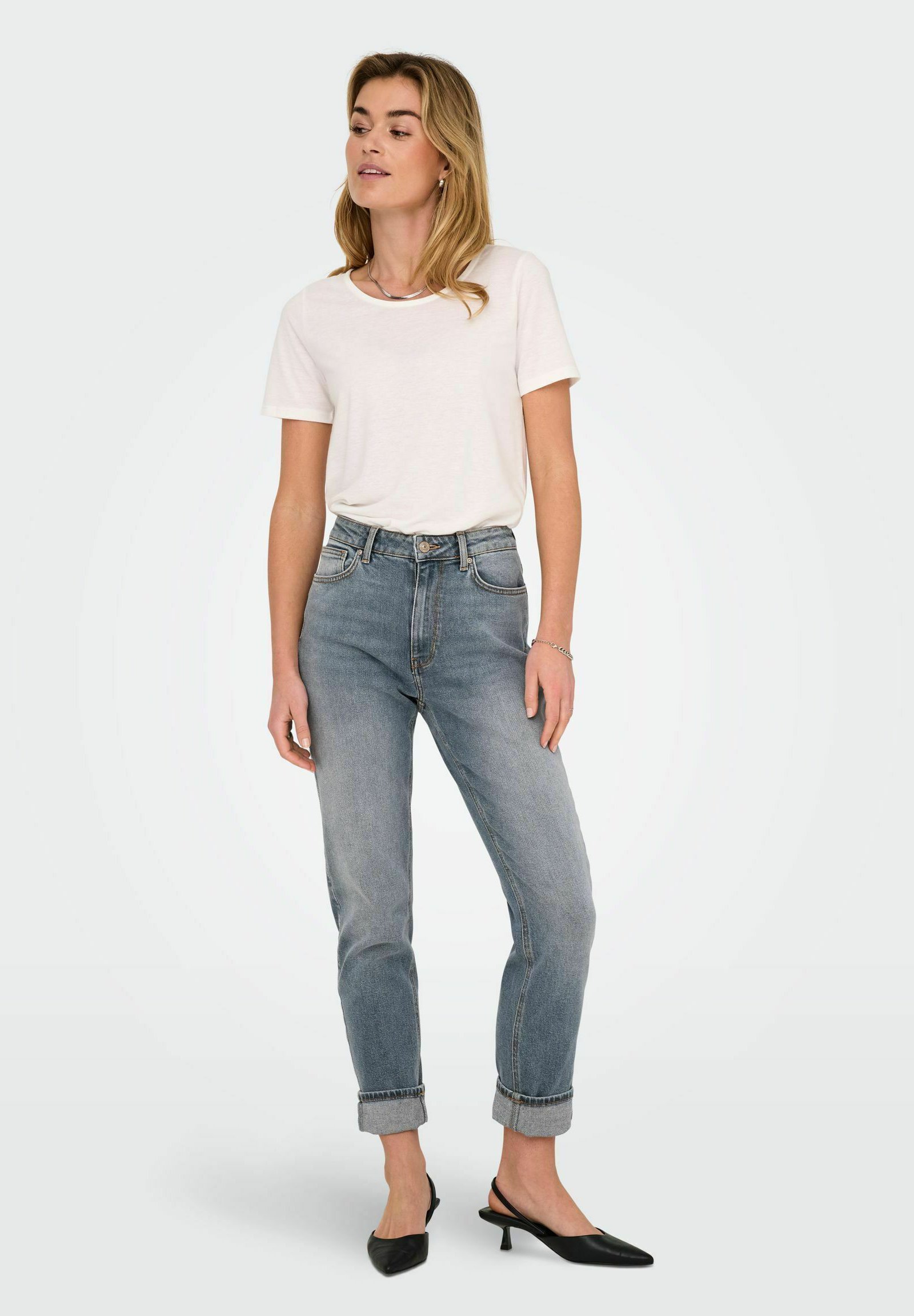 ONLY ONLEMILY HOHE TAILLE - Jeansy slim fit - specjalny niebieski szary denim