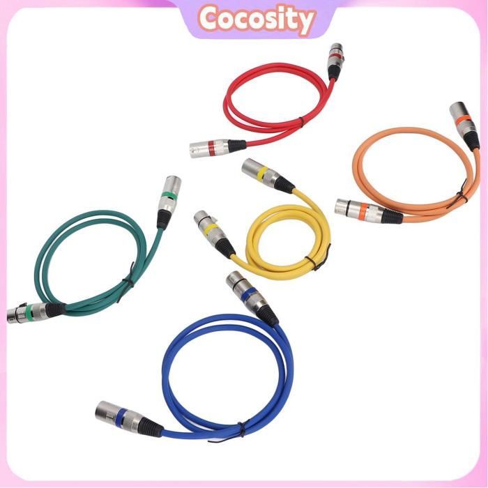 Cocosity Câble de microphone XLR à XLR Câble Microphone XLR à XLR coloré pour une Gestion Facile du Câble, Mic son videoprojecteur