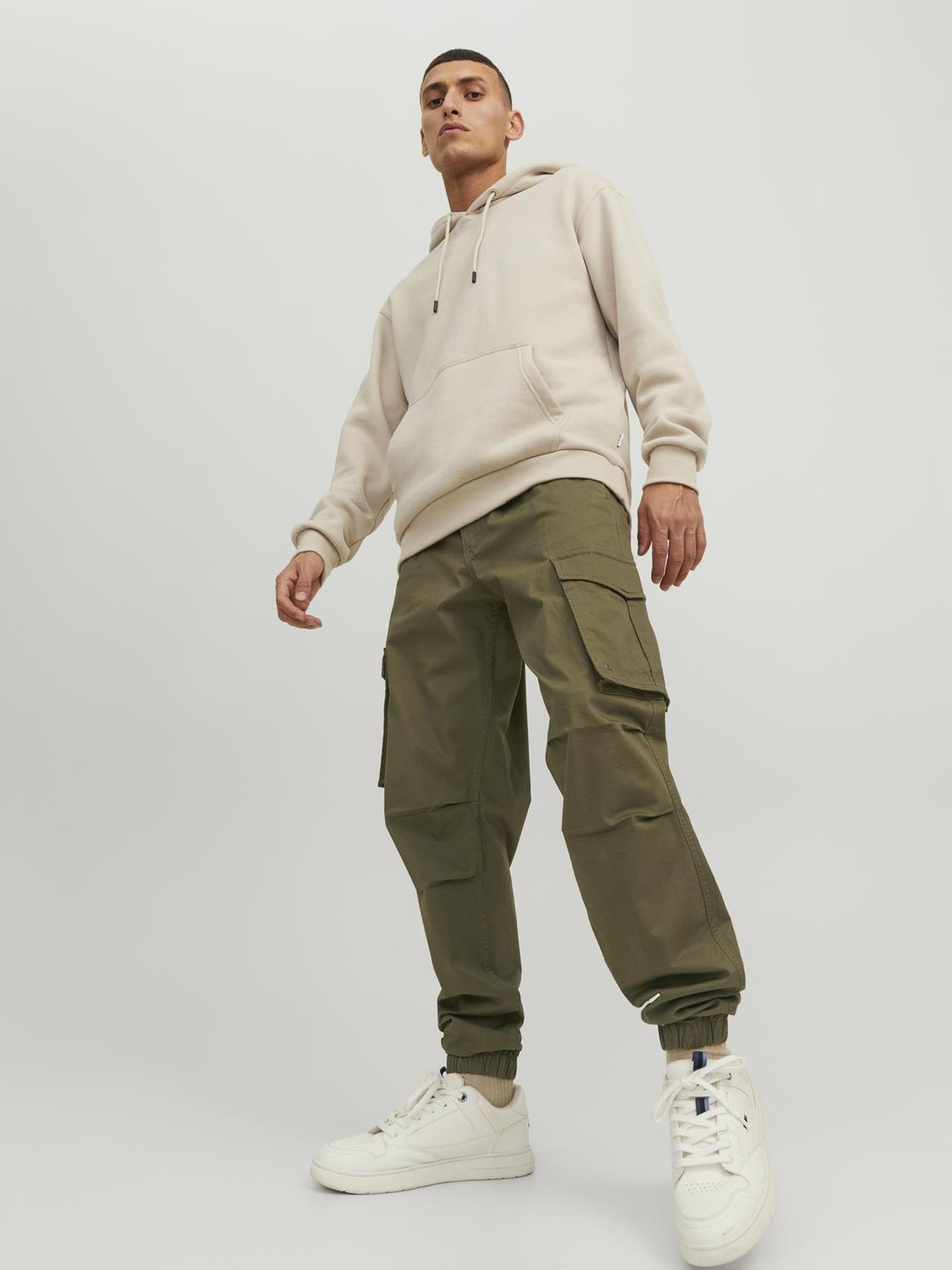 Jack & Jones JPSTKANE JJNOAH CUFFED - Cargobroek - olijfgroen