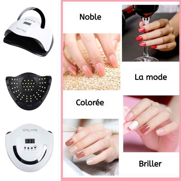 Lampe UV sèche ongles  - Kern Tech - 48W nail lampe ponceuse manucure vernis semi permanent extension outils décor kit manucure kit