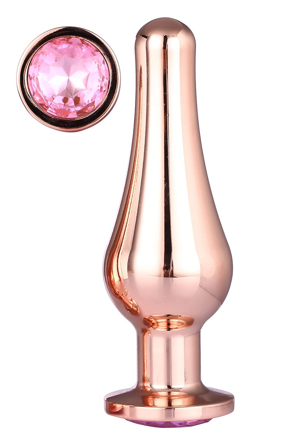 Dream Toys Gleaming Love plug za užitak boje ružičastog zlata veličine L