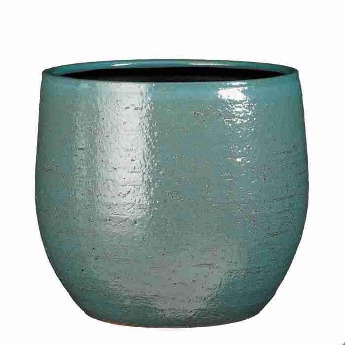 Mica Decorations Nicolas bloempot - 38x38x34 cm - Keramiek - Petrol