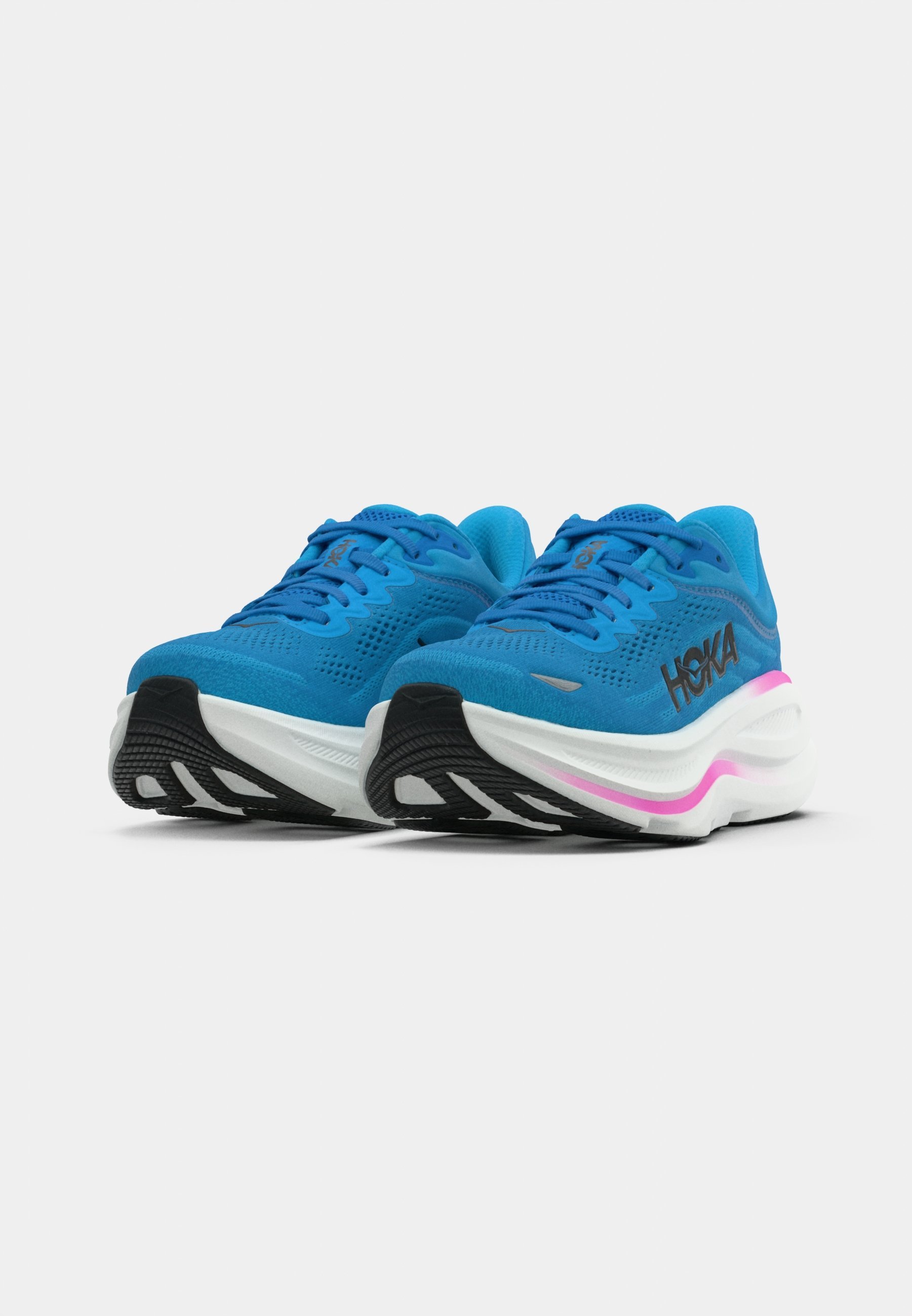 HOKA BONDI 9 - Hardloopschoenen voor op de weg - hemelsblauw/neonfuchsia