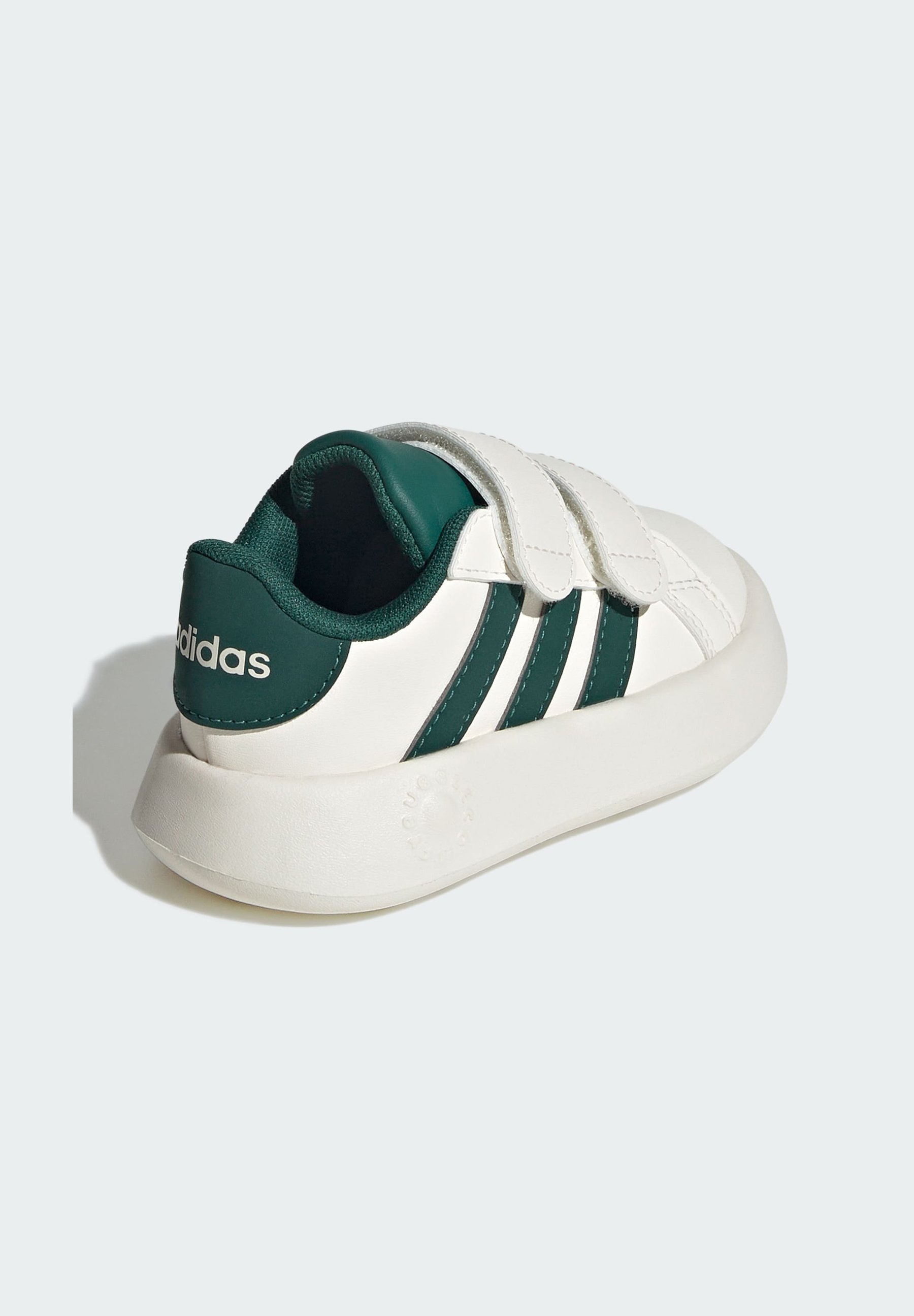 adidas Sportswear GRAND COURT 2.0 - Chaussures bébé - blanc cassé, vert universitaire, noir