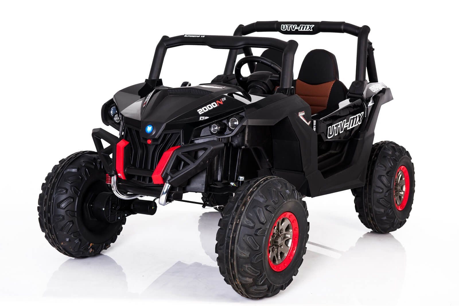 BoGi sähköinen lasten autokärry XXL UTV 2-paikkainen premium-malli 2x200W 24V 14Ah sähköauto