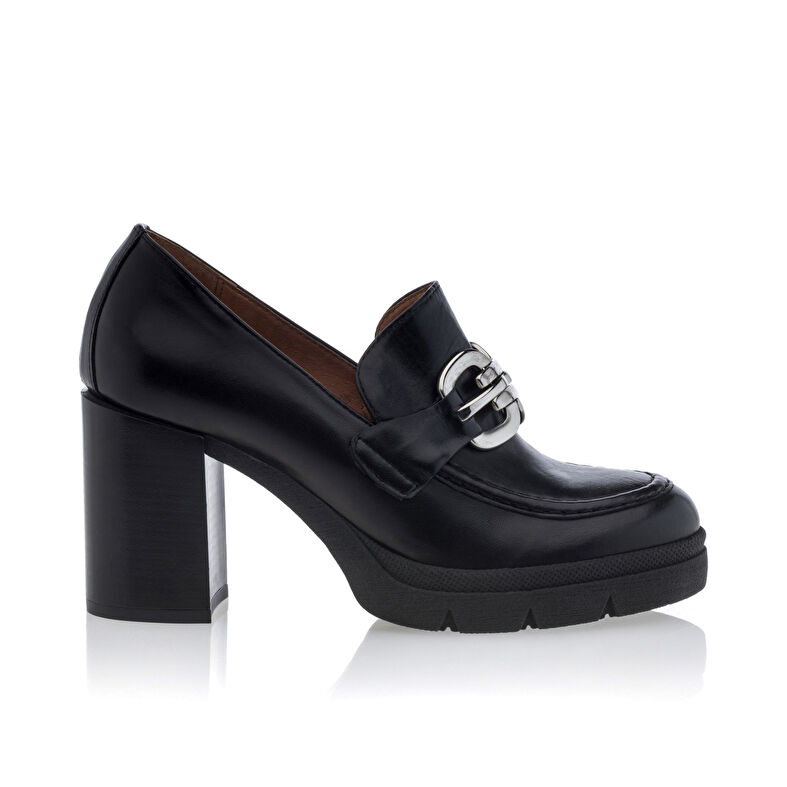 Mocasines/zapatos náuticos negros para mujer