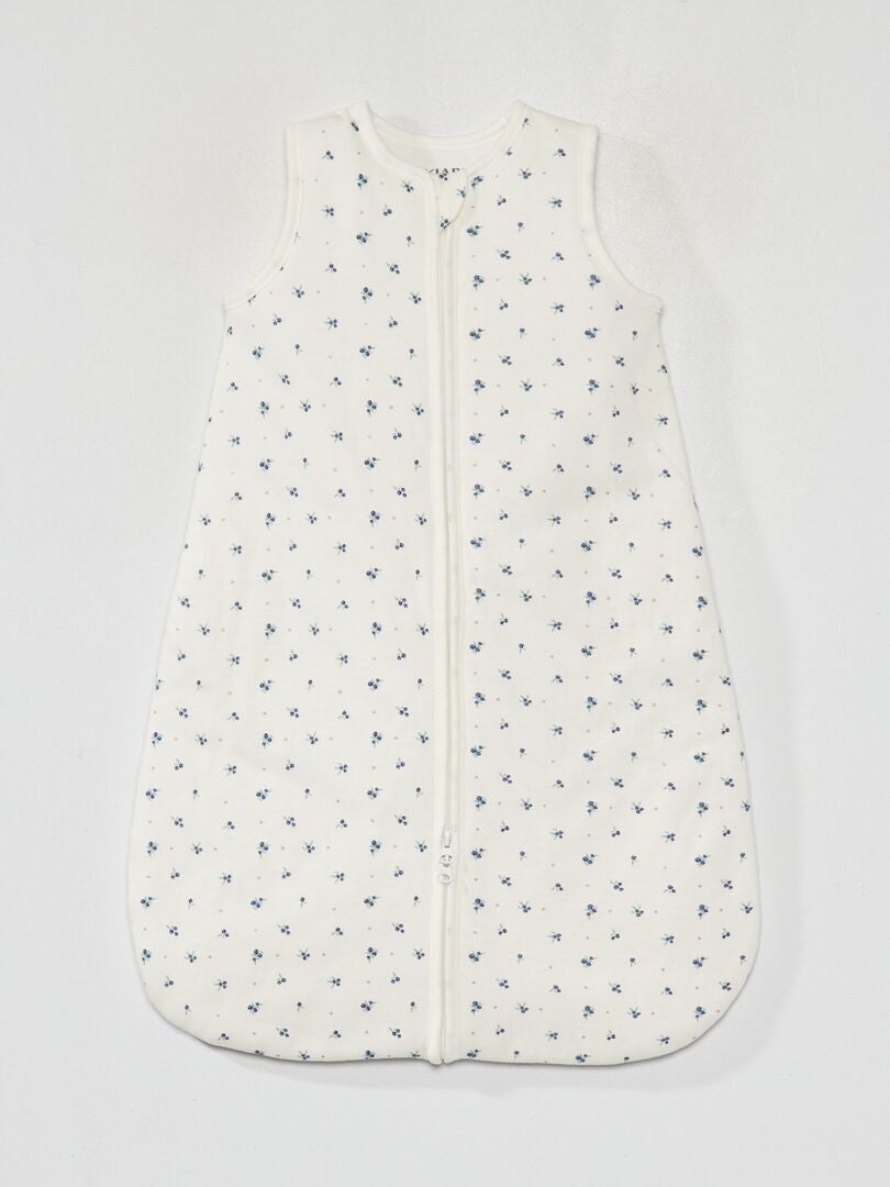 Saco de dormir sem mangas com abertura em zíper - TOG 2 - BRANCO