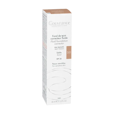 Avène Couvrance Fluid Foundation Corrector 3.0 Fluid Foundation Corrector Shade 3.0 Sand SPF20 30ml