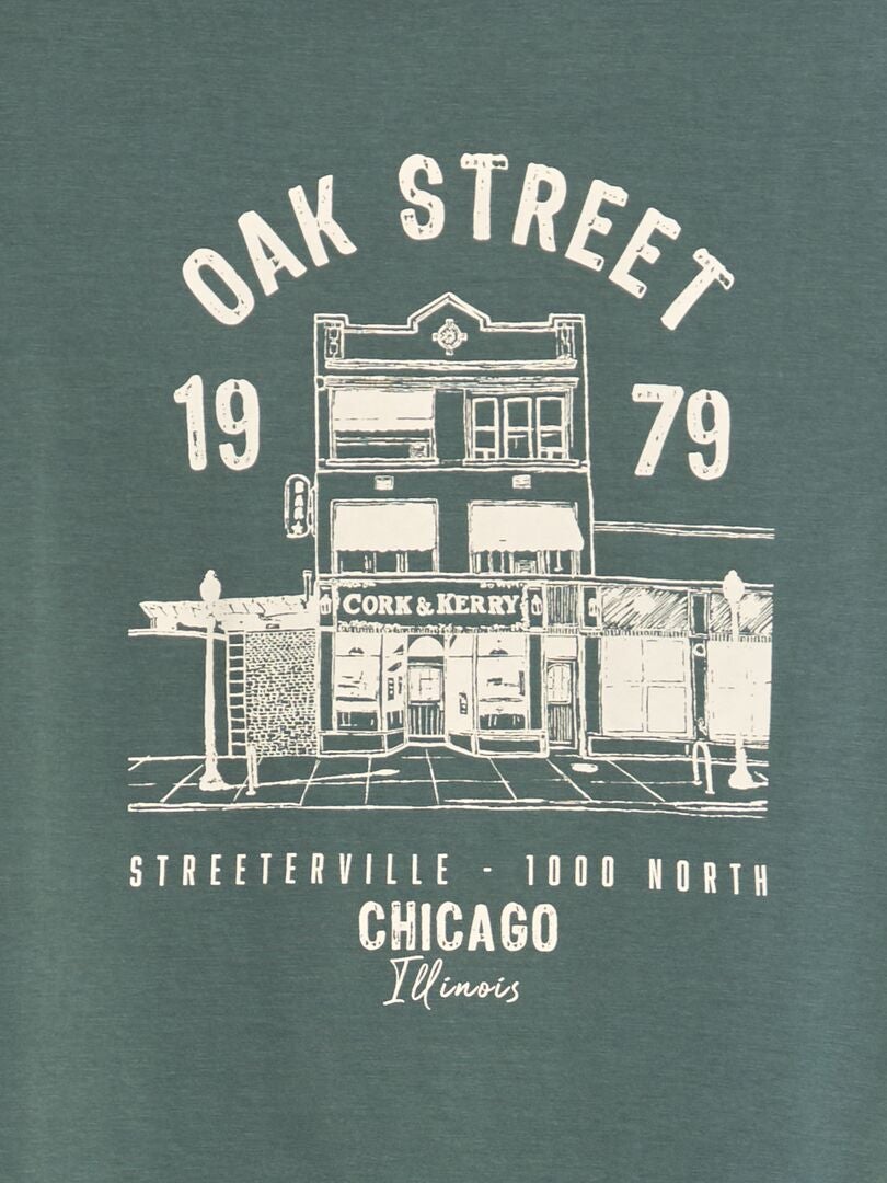 Bedrukt T-shirt - GROEN