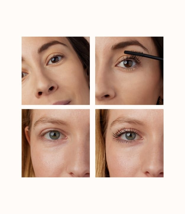 Schwarze Wimperntusche mit Bio-Rizinusöl-Pflegewirkung